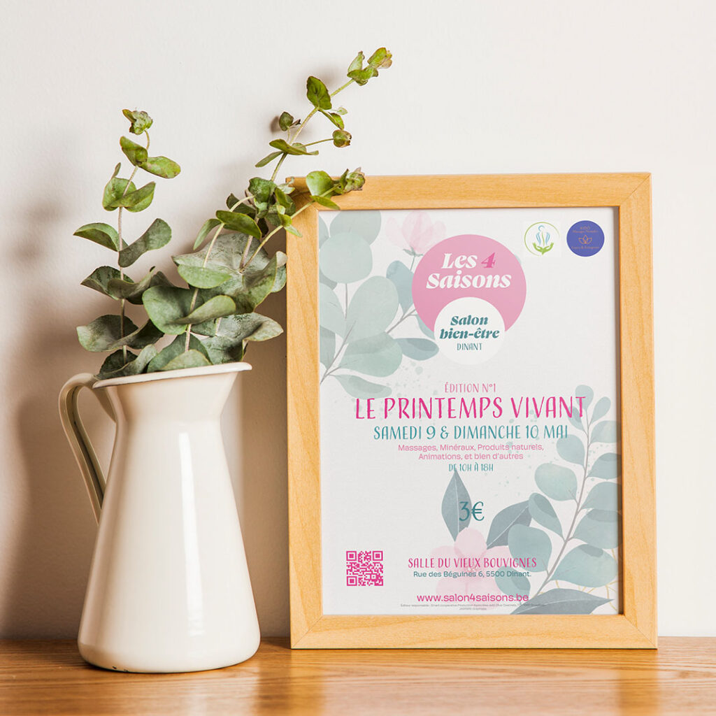 Travail affiche - Salon bien-être "les 4 saisons"